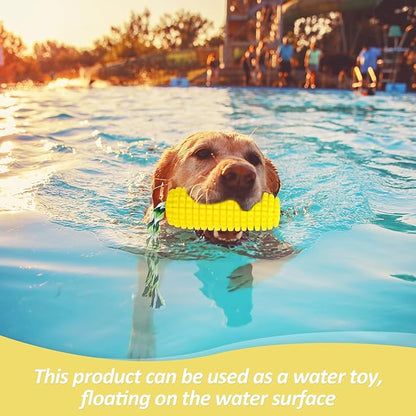 Dog Chew Corn Toy,for Aggressive Chewers Small Medium Large Breed,Interactive Squeaky Dog Tooth Cleaning Tool Water Float Toy,Suitable for Small,Medium and Large Dogs