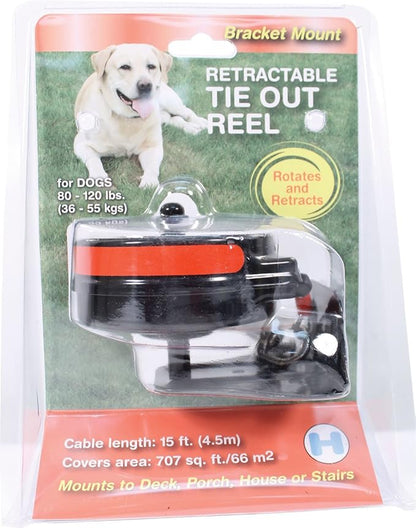Lixit® Bracket Mount and Stake Retractable Leash Tie Outs for Dogs (Large (Pack of 1), Bracket)