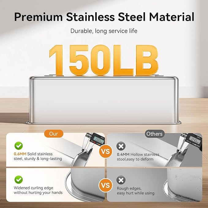 2 Pack 28" Extra Large XXXL Stainless Steel Cat Litter Boxes with Lid Metal Cat Litterbox Pan for Big Cats and Multiple Cats, Anti-Leakage, Easy Cleaning, Include Scoop