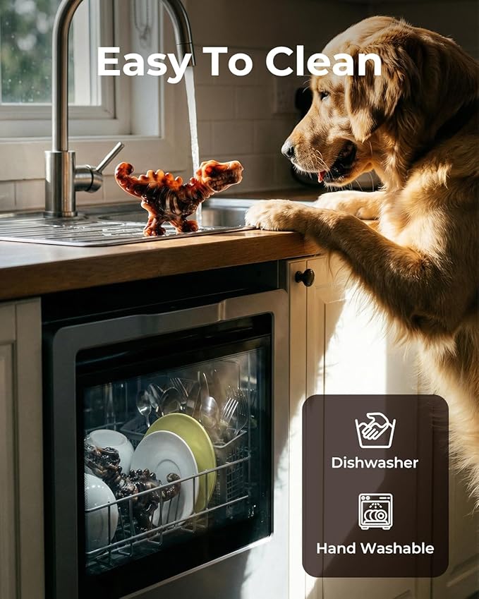 2 Pack Indestructible Dog Toys for Aggressive Chewers: Ultra-Dense Nylon, Bacon Flavor Chew Bones, Heavy Duty Tough Toys for Large Dogs 20-90 lbs, Long Lasting & Keep Them Busy