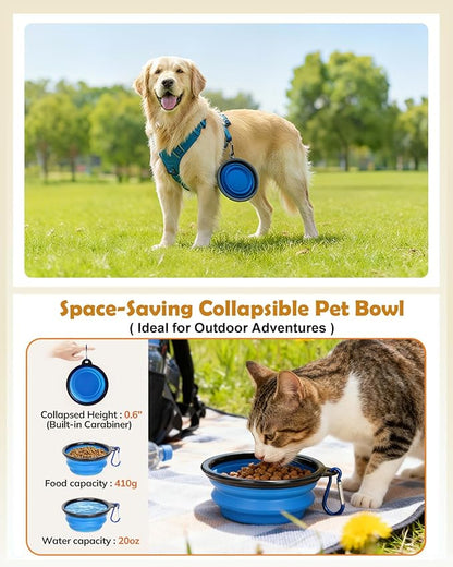 Morpilot Cat Carrier - Soft Sided Cat Carrier Large for Big Medium Cats and Puppy up to 18lbs, Pet Carrier with Safety Zippers, Foldable Bowl, Airline Approved Large Dog Carrier - Dark Blue