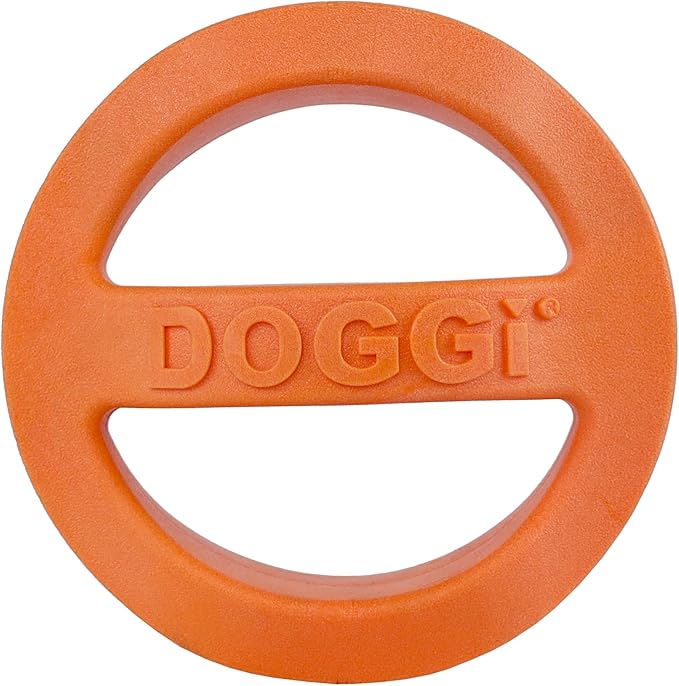 Van Ness Pets Doggi Catch and Carry Flying Disc Floating Dog Toy, Small, Orange