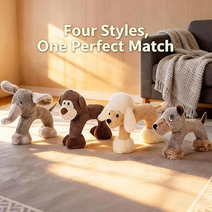 Linen Animal Shape Cotton Rope Dog Chew Toy, Squeaky, Sturdy Linen Fabric (Sheep)