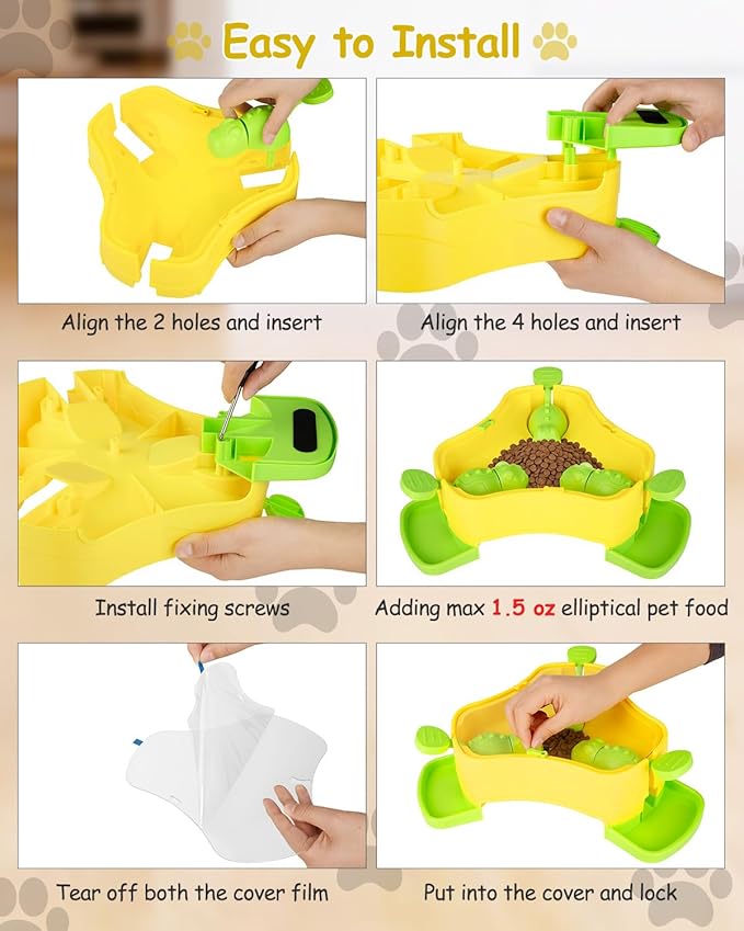 Dog Puzzle Toy, 3-in-1 Interactive Dog Puzzle Toys Press-Type Dog Treat Dispenser Toy Dog Enrichment Toy No-Slip Dog Slow Feeder Interactive Brain Training Toy for Smart Dog Cat, Green