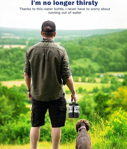 Dog Water Bottle Travel Bowl - 56oz Large Portable Dog Water Bowls Dispenser for Camping Essentials Hiking Traveling Beach Car Accessories, Leak Proof Pet Drinking Bottle Jug Bowls Dispenser