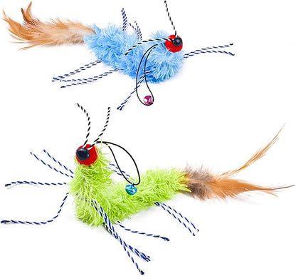 ORSDA Cat Toys, Interative Ketty Toy for Cats with Bell, Cat Feather Toy for Cats to Chase and Exercise