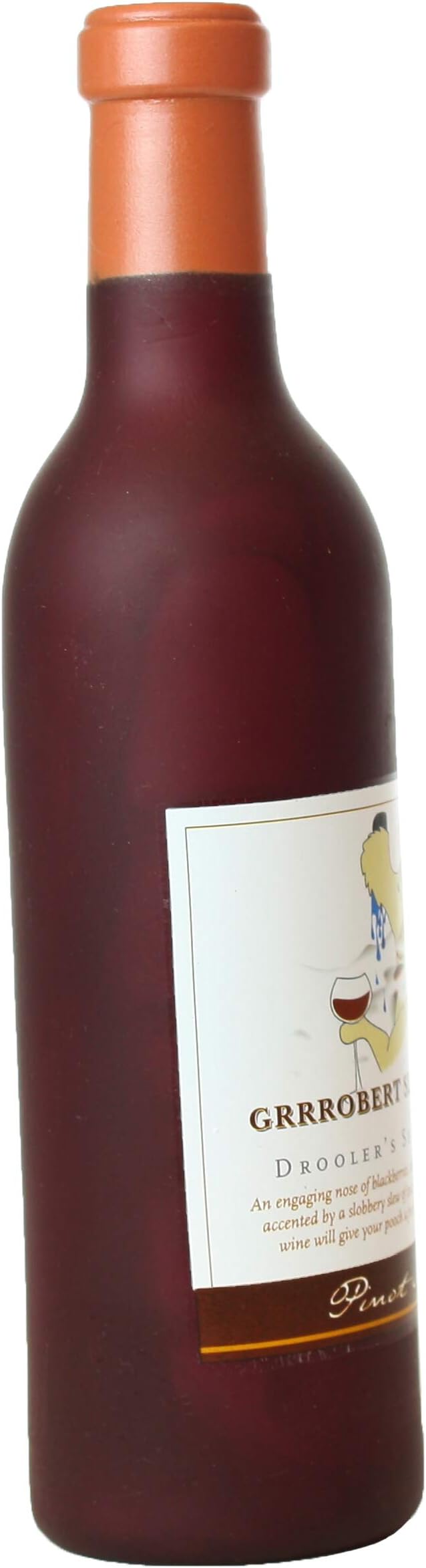 SILLY SQUEAKERS-Wine Bottles - Dog Toy - 100% Vinyl. Made Durable & Strong. Novelty Play Toy. Many Bottles to Choose from and They Floats (Groobert Slobbery, Single)