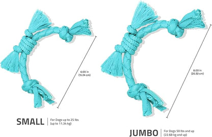 Playology Dog Toys | Puppy Toy Sensory Rope Tug of War Rope for Dogs and Puppies | Small Peanut Butter Scented Toy - Easy to Clean and Made from Non Toxic Materials