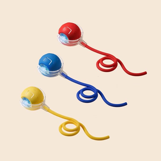 3PCS Smart Interactive Cat Toy Ball with Bird Sounds - Automatic Obstacle Avoidance, Durable PC/TPR Material, Long Battery Life, Self-Play Toy for Indoor Cats and Kittens(Yellow,Red,Blue)