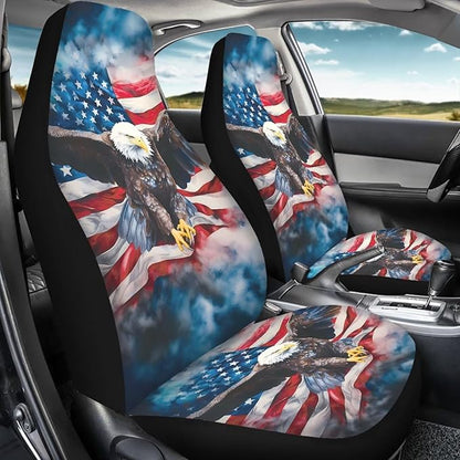 Eagle Car Front Seat Covers Waterproof Breathable Front Seat Cover Auto Interior Accessories 2 Pcs Set Protection Interior Accessories Universal Fit Most Cars