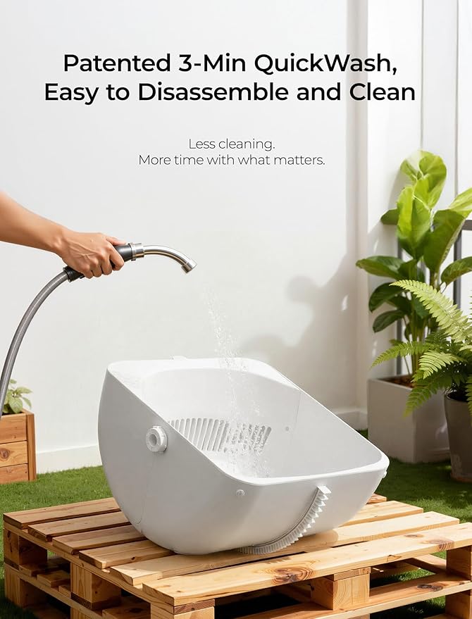 Automatic Self Cleaning Cat Litter Box, Smart Toilet App Control, 360° Dual Safety with 10 Sensors, Auto Leveling 72L Large Litter Box for Multiple Cats, 3 Odor Control, 2.4G&5G WiFi, 6" LED Display