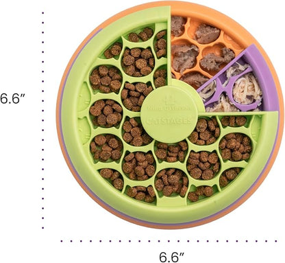 Catstages Kitty Lickin' Layers Interactive Cat Slow Feeder Treat Puzzle Toy, Dry or Wet Food, Mental Stimulation, Foraging Toy with 80+ Compartments