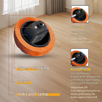 Smart Interactive Dog Toy, Automatic Moving, Bouncing and Rotating, E-TPU Material, IPX7 Waterproof Rating, Active Rolling Ball for Medium and Large Dogs-Orange