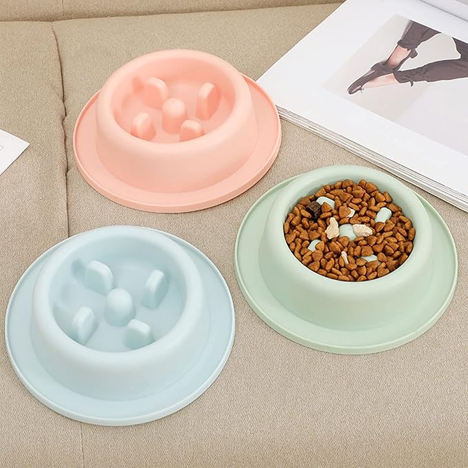Dog Slow Feeder Round Bowl Interactive Fun Shape Bowls Bloat Stop Choking for Small Dogs