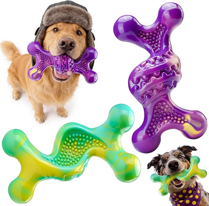 Dog Toys for Aggressive Chewers: Larger Size, Weighing 400g, 2 Pack Tough Dog Toy for Medium & Large Dogs Weighing 30-110 lbs, Indestructible Dog Chew Toys