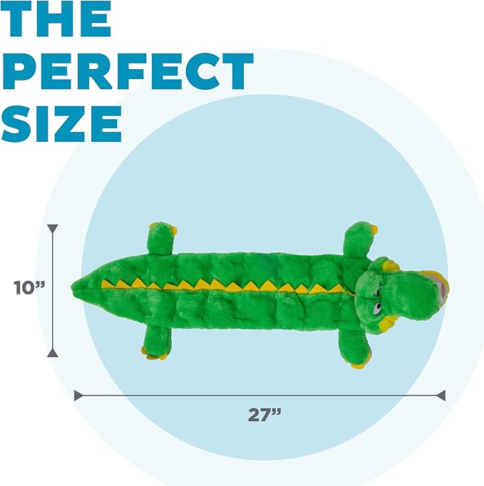 Outward Hound Squeaker Matz Plush Gator Dog Toy, XL