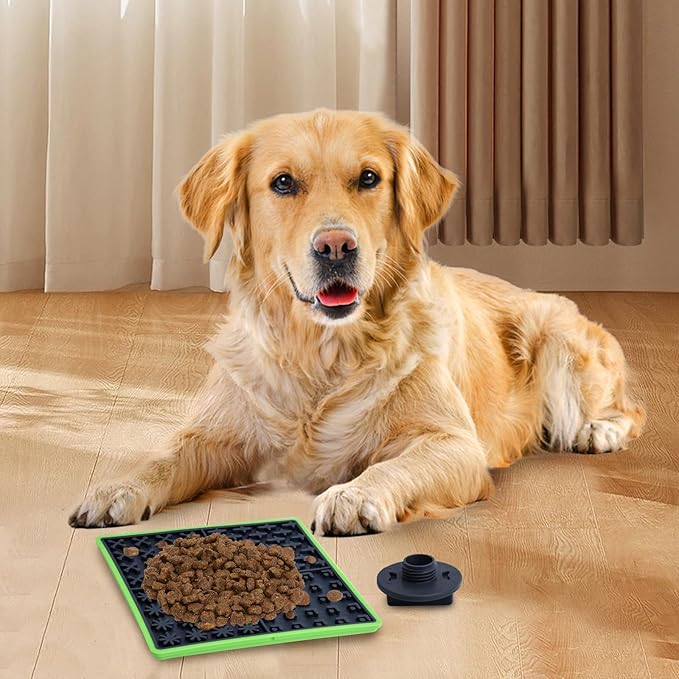 Lick Mat for Dogs Crate, Lick Mat for Dog, Dog Peanut Butter Lick Pads, Crate Training Aids for Puppies Slow Food Licking Pad(1 Pack)