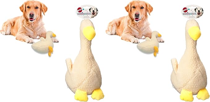 SPOT 13in Vermont Style Fleece Duck Dog Toy – Soft Plush Squeaky Comfort Toy for Medium & Large Dogs and Puppies – No Plastic Parts – Safe for Light Chewers – Calming & Cuddly Indoor Pet Toy