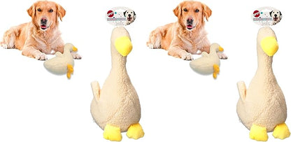 SPOT 13in Vermont Style Fleece Duck Dog Toy – Soft Plush Squeaky Comfort Toy for Medium & Large Dogs and Puppies – No Plastic Parts – Safe for Light Chewers – Calming & Cuddly Indoor Pet Toy
