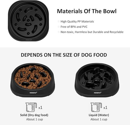 Anti-Choking Slow Feeder Dog Bowls Small Size Dog, Slow Feeder Cat Bowl, Supplies and Puzzle for Pet