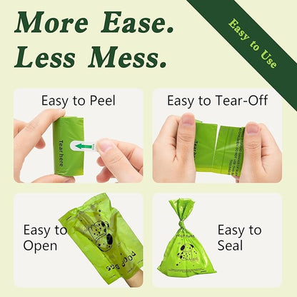 Dog poop bag rolls 120 bags lavender flavor, 13x9 in Extra Large with Dispenser, Guaranteed Leak Proof and Extra Thick, For Fragrance Bags for Dogs Walking and Cat Litter