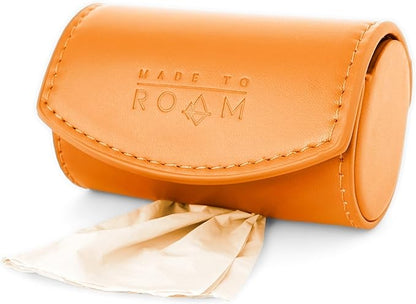 MADE TO ROAM On Dooty Pack - Premium Dog Poop Bag Holder for Leash, Vegan Leather Waste Bag Dispenser for Poop Bag Rolls - Nevada Evening