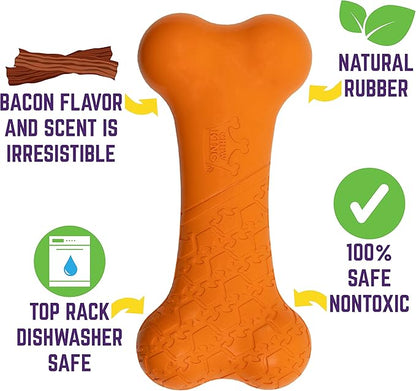 Chew King by Mammoth Bacon Flavor Rubber Bone
