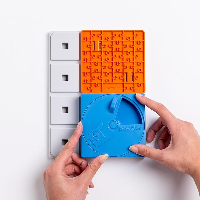 Dog Puzzle Level 1 – Beginner Interactive Dog Toy for Puppy Enrichment and Mental Stimulation – Modular Treat Dispensing Puzzle for Small to Large Dogs – Beginner Set