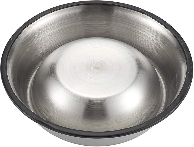 Juvale Stainless Steel Dog Bowls Set - Nonslip Dog Water Bowl Base - Dual Food & Water Pet Dishes - Dishwasher Safe Cat Dish - Pack of 2, 10 in Diameter