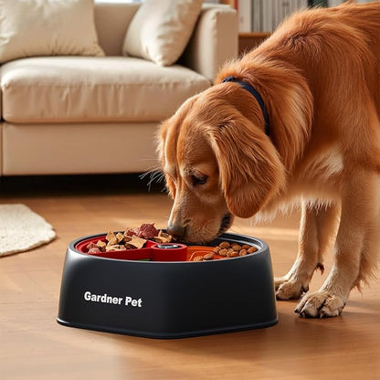 Gardner Pet Adjustable Feeder Bowl for Medium/Large Dogs – 9.85'' L, Suction Base, Detachable Platform Insert, Freeze-Friendly, BPA-Free