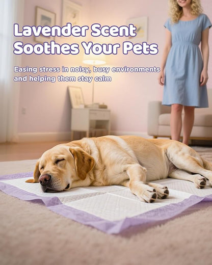 36"x36" 4XL Lavender Scented Disposable Dog Pee Pads, 30 Count | Extra Large Puppy Training Pads with 6-Layer Super Absorbent Protection, Leakproof Puppy Pads for Large Dogs & Senior Pets
