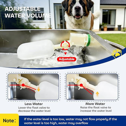 Automatic Dog Water Bowl Dispenser, 3 Gallon/11.6L Pet Water Dispenser for Cats and Large Dogs, 304 Stainless Steel Self Filling Auto Dog Water Feeder Outdoor Chicken Waterer for Livestock