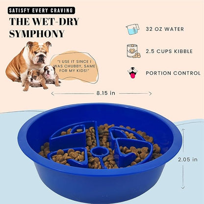 AVERYDAY Slow Feeder Dog Bowls for Large Breeds Fits Raised Feeding Station, Puzzle Dog Food Bowls to Slow Down Eating, Dogs Feeding Bowl with Non-Slip, Slows Feeder Pet Bowl for Wet and Dry Food