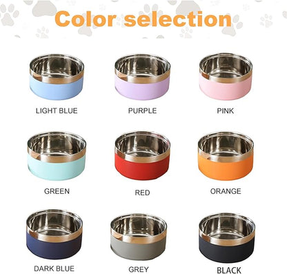 Engraved Customized Dogs Bowls with Name, Personalized Steel-Stanless Pets Food Bowls for Both Cats & Dogs,Dog Water Bowl, Durable Cute Double Layer Reinforcement Cats Water Bowl for Pets Gifts, S