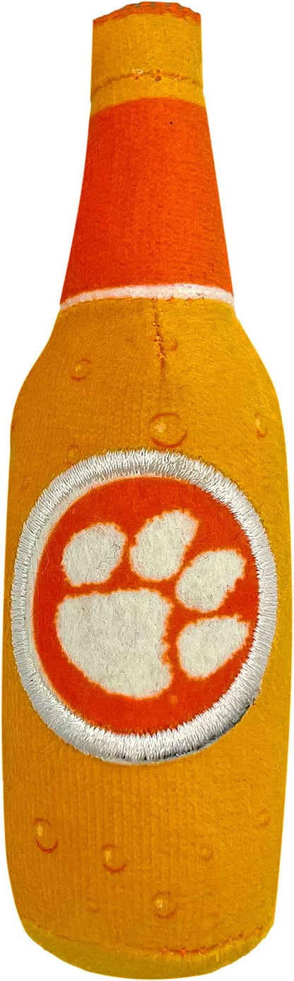 Best Plush CAT Toy - NCAA Clemson Tigers Complete Set of 3 Piece Cat Toys Filled with Fresh Catnip. Includes: 1 Helmet Cat Toy, 1 Football Cat Toy with Feathers & 1 Beer Bottle. Beautiful Team Logos