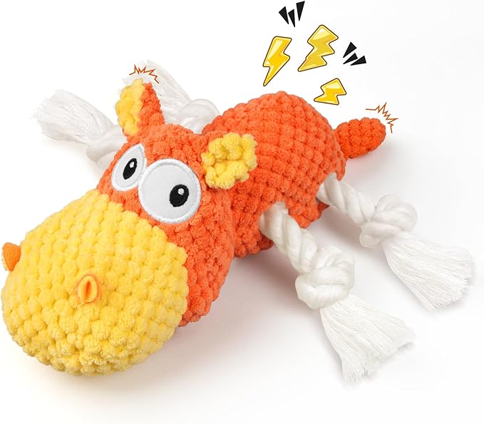 Squeaky Dog Toys - Plush Dog Toy for Small, Medium, and Large Dogs, Great for Tug-of-War and Playtime