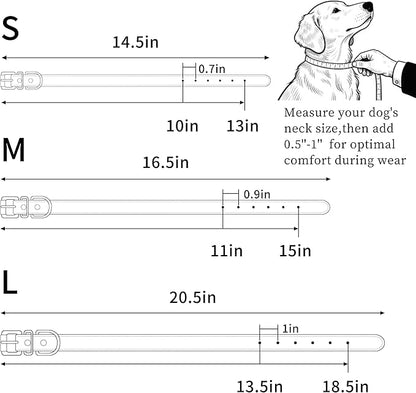 Pink Leather Dog Collar for Small,Medium, Large Dog, (Wide: 0.55'' for Dog's Neck: 9''~12'', Pink, S)