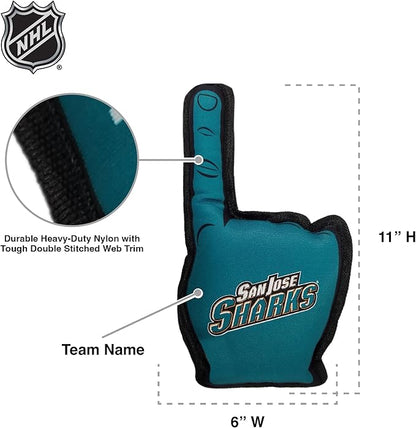 Pets First NHL San Jose Sharks #1 Fan Toy for Dogs & Cats. Best Tough PET Toy with Inner Squeaker. Number One Premium Dog Toy for Strongest Chewers & Sports Fans, One Size