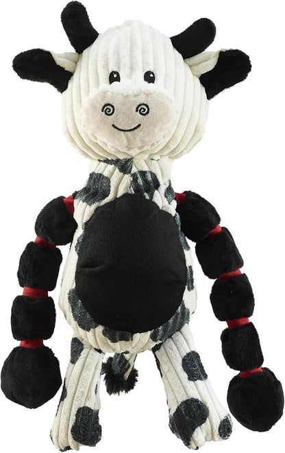 Outward Hound Thunda Tugga Cow Plush & Squeaky Dog Tug Toy