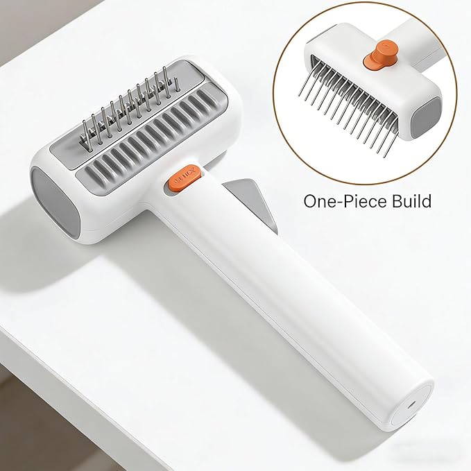2-in-1 Pet Self-Detangling & Grooming Comb, 2-in-1 Pet Comb, Double-Sided Dematting Brush, Combs Through Knots and Lifts Loose Hair—Quickly (1pcs)
