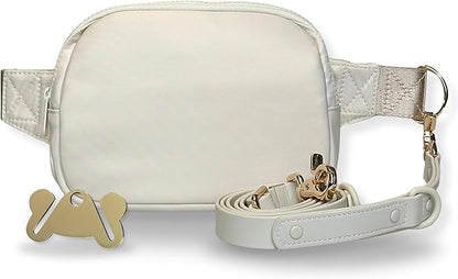 Hands Free Leash and Belt Bag | Cream Belt Bag + Leash