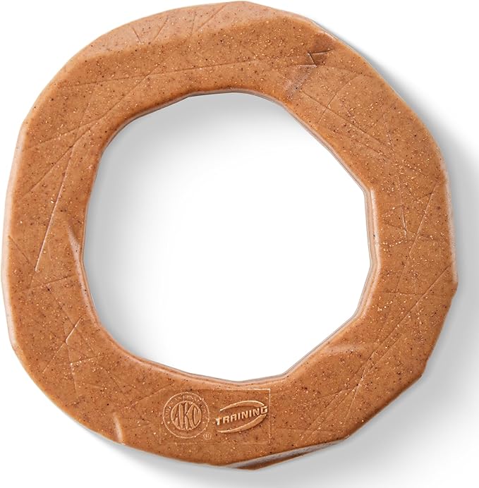 American Kennel Club Training Dog Chew Toy, Ring Dog Toy, Durable Dog Toy for Moderate Chewers, Peanut Butter Scented for Long-Lasting Engagement, Supports Dental Health