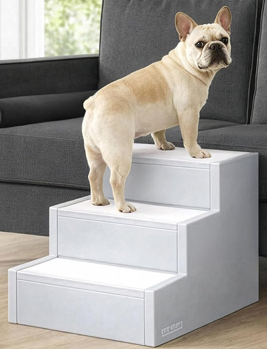 Pet Gear Pet Step III & IV Pet Stairs for Small Dogs and Cats up to 50 pounds, Lightweight, No Tools Required, 13 Colors to Choose from, Sea Salt, 3 Steps