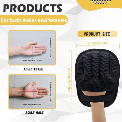 Pet Hair Removal Glove, Upgraded Five-Finger Electrostatic Magic Brush Pet Hair Remover, Reusable Cat & Dog Hair Remover for Couch, Furniture (2PCS)