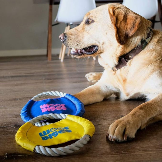 Flying Rope Disc, Chewing Frisbee (Yellow)