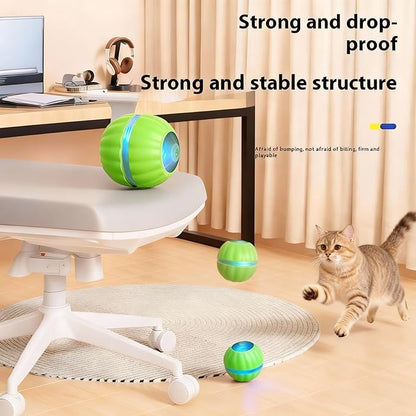 2 Packs Interactive Cat Toys for Indoor Cats,Automatic Moving Kitten Toys,Cat Toys for Bored Indoor Adult Cats,Smart Rechargeable Cat Enrichment Toys for Cats to Keep Them Busy, Cat Balls Pet Toys