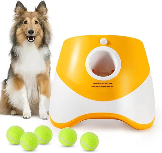 Interactive Outdoor Pet Tennis Dog Ball Throwing Machine - Automatic Dog Ball Launcher