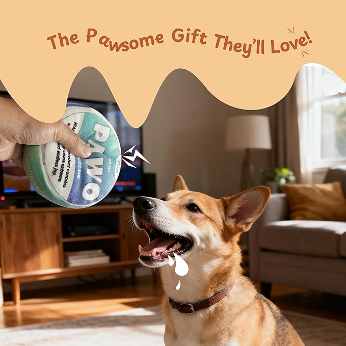 Nocciola PAWO Funny Cool Dog Toy with Squeaker & Crinkle, Hilarious Blue Soft Squeaky Plush Stuffed Cute Puppy Accessories for Small Medium Large Breed, Party Birthday