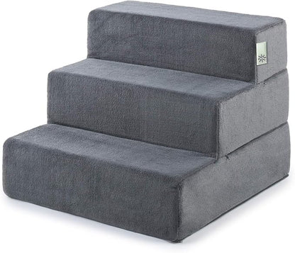 Zinus Easy Pet Stairs / Pet Ramp / Pet Ladder, Small, Charcoal