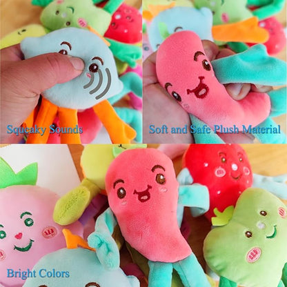 Cute Carrot Fruits Dog Squeaky Toys Dog Toy for Pet Puppy Small Dog (Pack for 13)